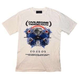Civil Regime Graphic T-Shit Men’s Large Ashes to Ashes Rebel Youth Streetwear